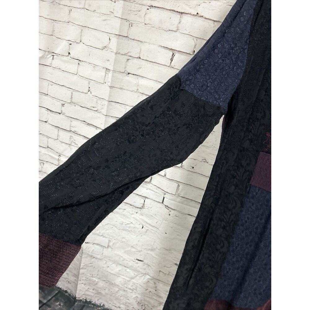 Neil & David Multi Patchwork Long Slv Blouse Medi… - image 4